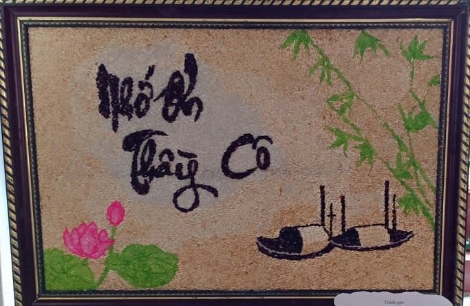 Độc đáo các bức tranh làm từ hạt ngô, hạt gạo của học sinh vùng cao tặng thầy cô - 1