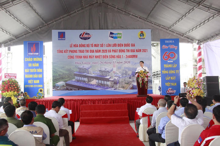 Hòa đồng bộ Tổ máy số 1 nhà máy nhiệt điện Sông Hậu 1 vào hệ thống điện quốc gia - 1