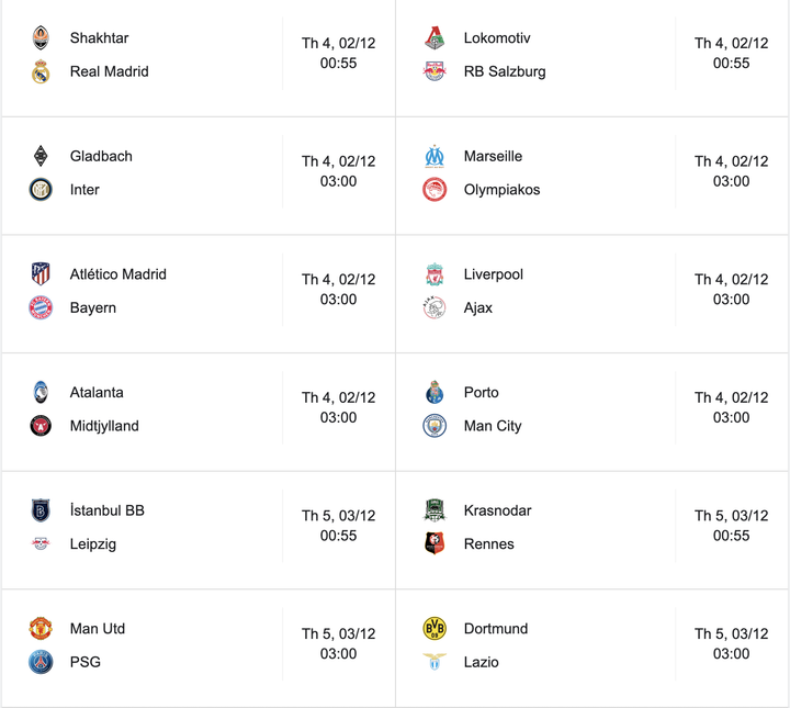 Vòng bảng Champions League: Man Utd quyết chiến PSG, Liverpool đi tiếp - 4