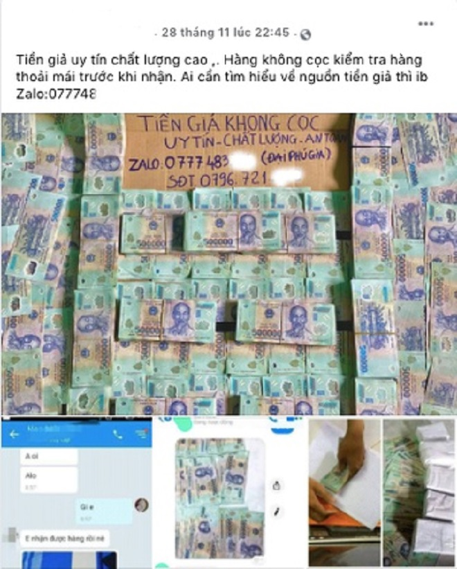 Rao bán tiền giả tràn lan - 1