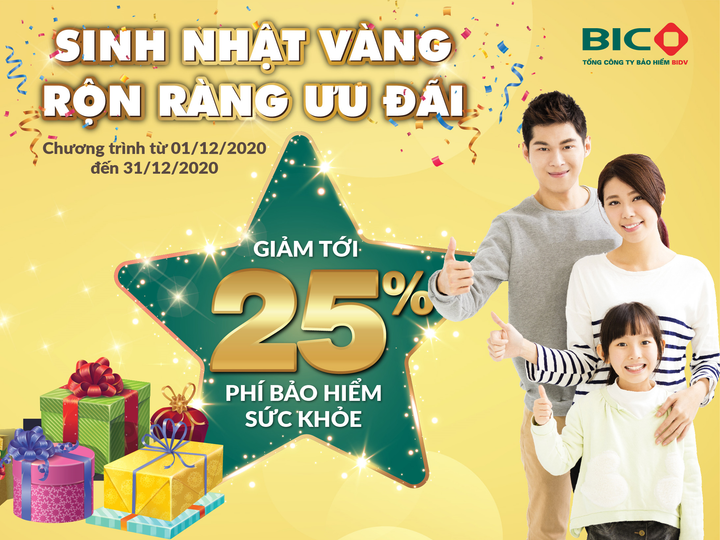 BIC giảm tới 25% phí bảo hiểm sức khỏe nhân dịp sinh nhật - 1