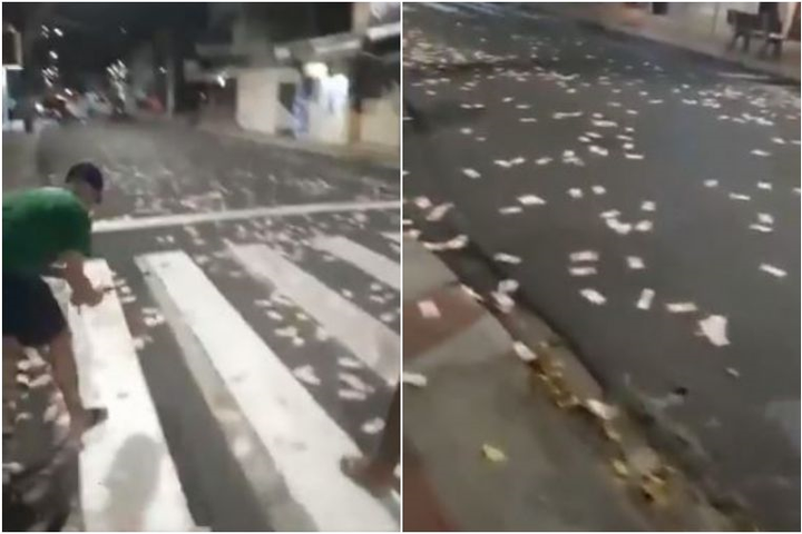 Cướp tấn công nhiều ngân hàng Brazil, rải tiền đầy đường khi trốn chạy - 2