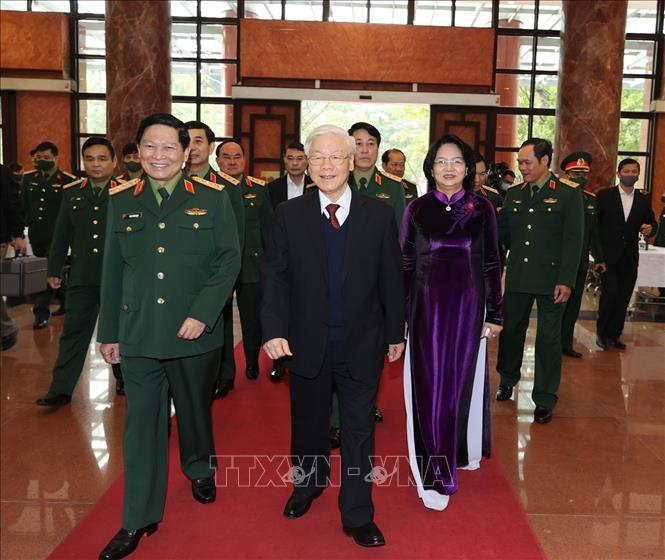 Ảnh: Tổng Bí thư, Chủ tịch nước dự Hội nghị Quân chính toàn quân - 2