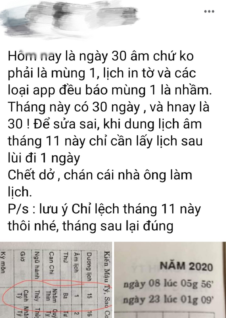 Tranh cãi 'hôm nay là 30/10 hay 1/11 Âm lịch': Chuyên gia lý giải - 1