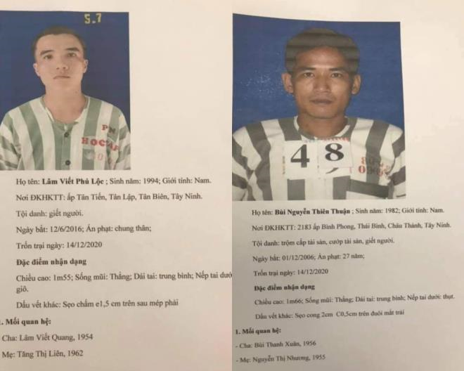 Bắt được 2 phạm nhân trốn trại giam tại Tây Ninh - 1