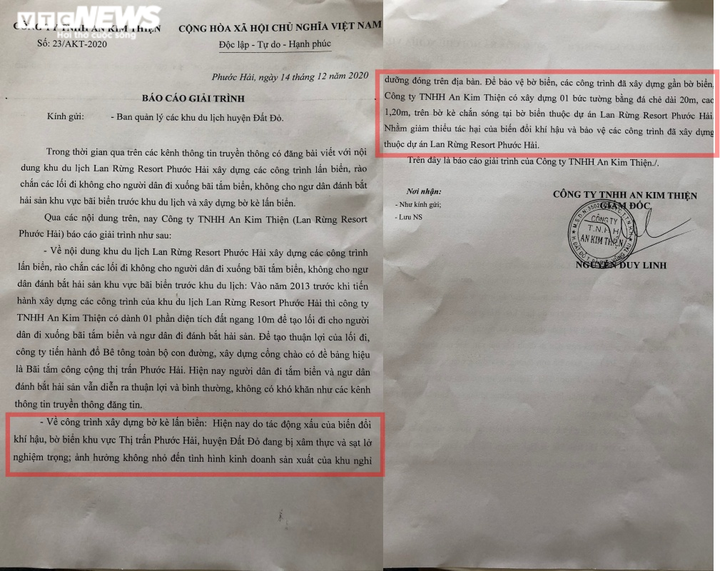 Lấn biển, xây tường ngăn bãi tắm: Lan Rừng Resort biết vi phạm vẫn cố tình làm - 2
