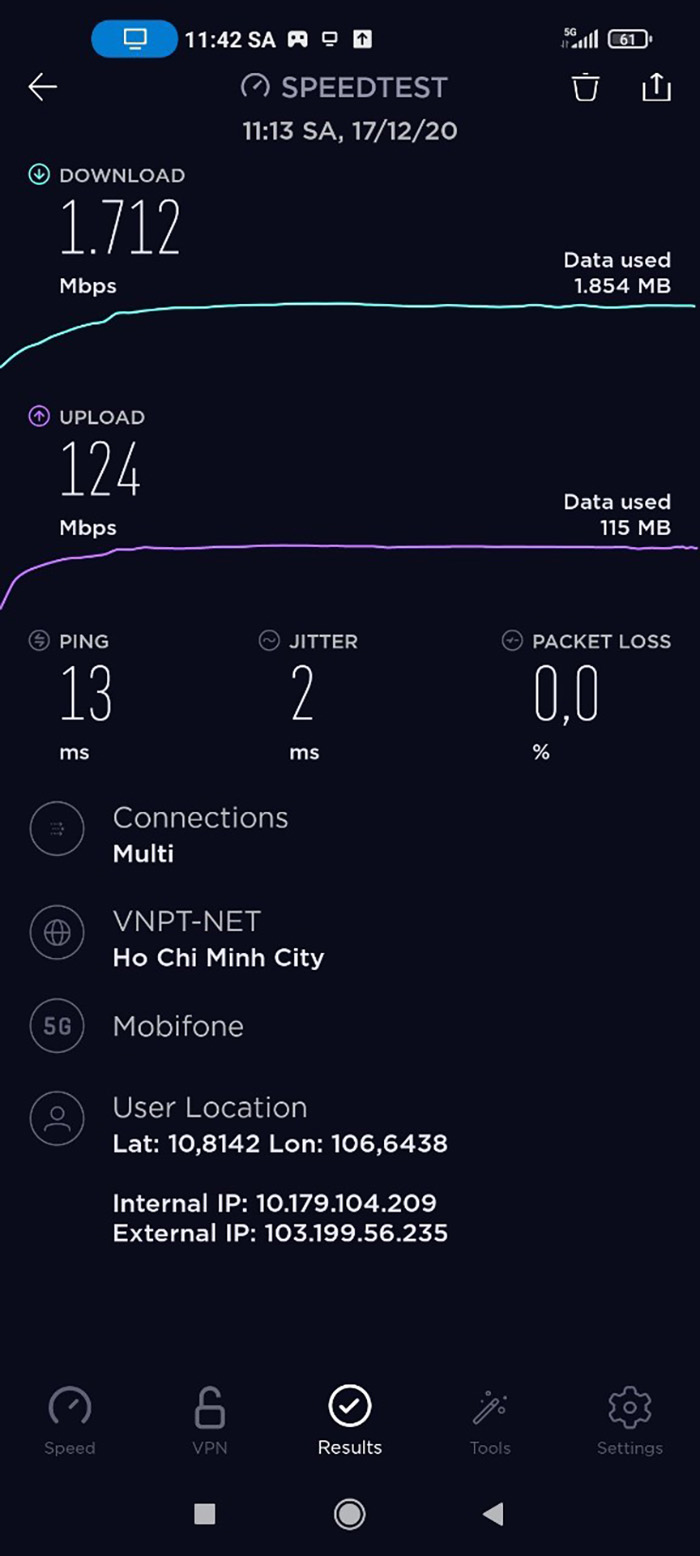 Trải nghiệm thực tế mạng 5G MobiFone: Tốc độ download 'lập đỉnh' với hơn 1,7Gbps - 2