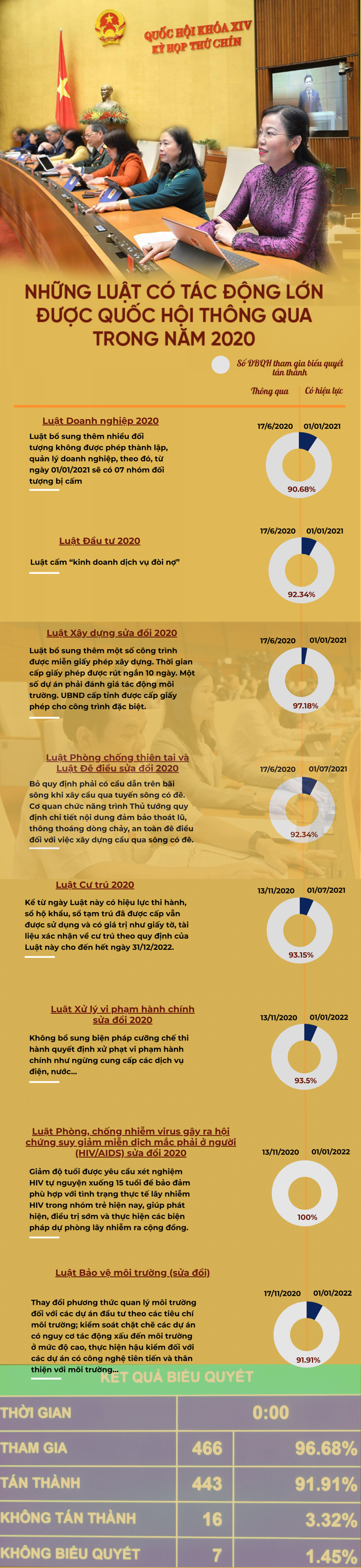 Infographic: Những luật có tác động lớn được Quốc hội thông qua trong năm 2020 - 1