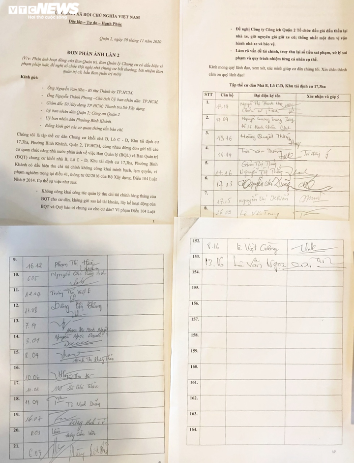 BQT và BQL chung cư Bình Khánh làm nhiều việc khuất tất, cư dân kêu cứu khắp nơi - 2