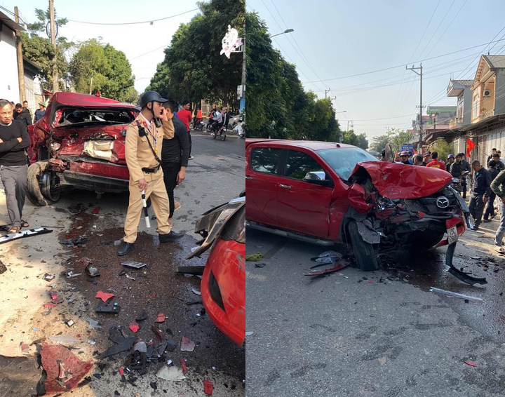 Ô tô đâm liên hoàn 3 xe máy và 1 ô tô, 4 người thương vong chiều cuối năm - 1