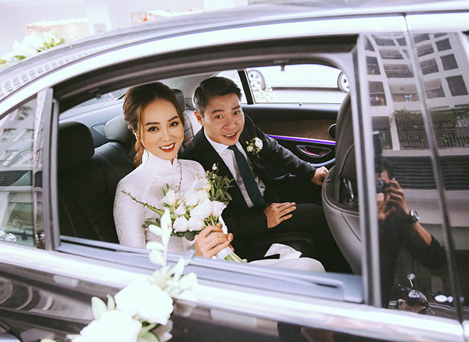 Ảnh: NSND Công Lý và cô dâu Ngọc Hà rạng rỡ trong ngày cưới - 1