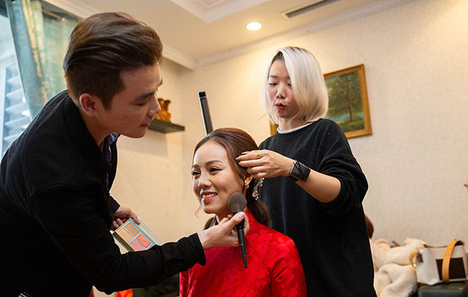 Ảnh: NSND Công Lý và cô dâu Ngọc Hà rạng rỡ trong ngày cưới - 4