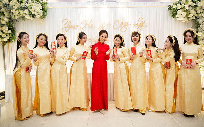 Ảnh: NSND Công Lý và cô dâu Ngọc Hà rạng rỡ trong ngày cưới - 8