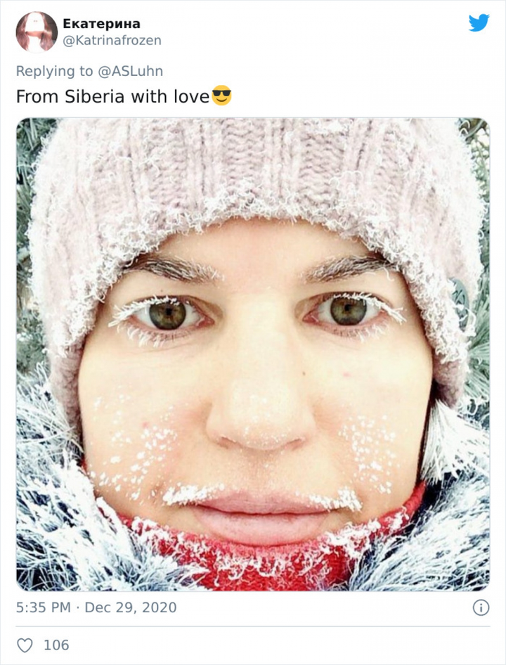 Ảnh: Rùng mình mùa đông khắc nghiệt ở Nga, trứng vừa đập lập tức đông đá - 7