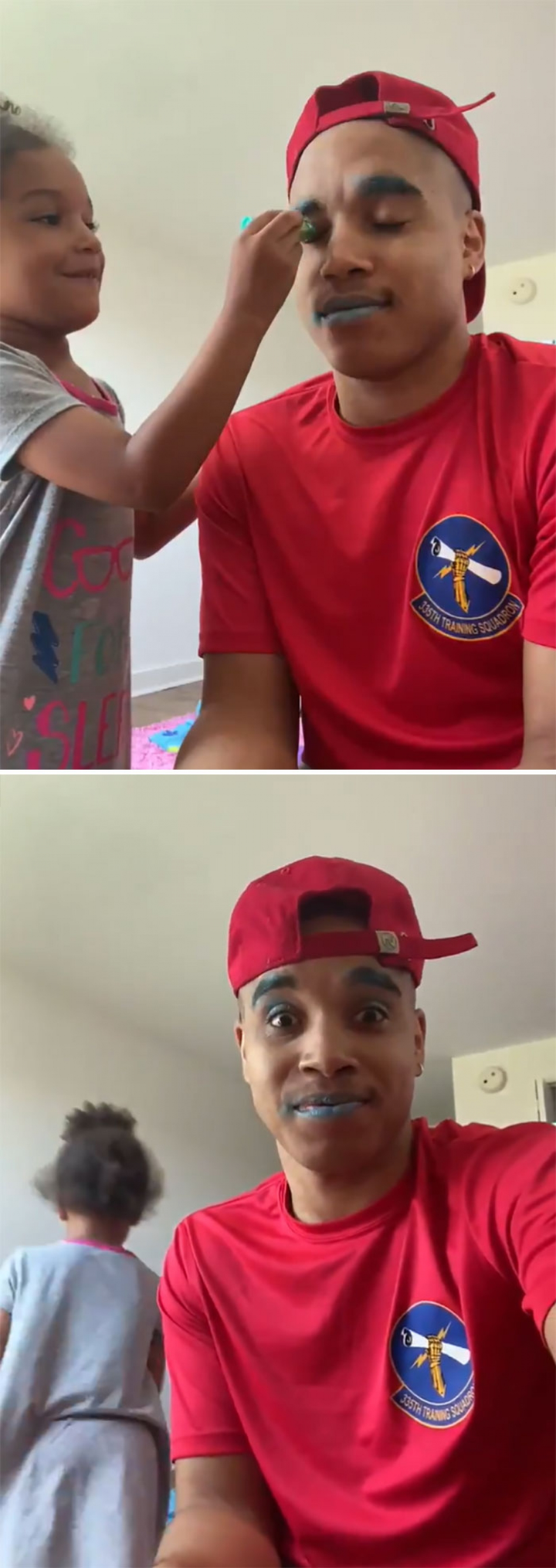 Cười đau bụng xem các ông bố bị con gái lôi ra trang điểm lòe loẹt - 10