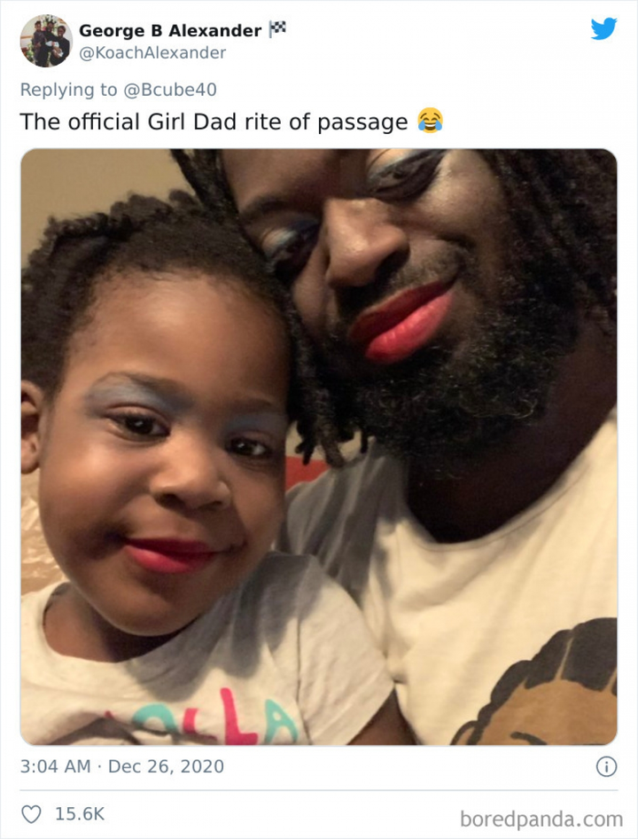 Cười đau bụng xem các ông bố bị con gái lôi ra trang điểm lòe loẹt - 6