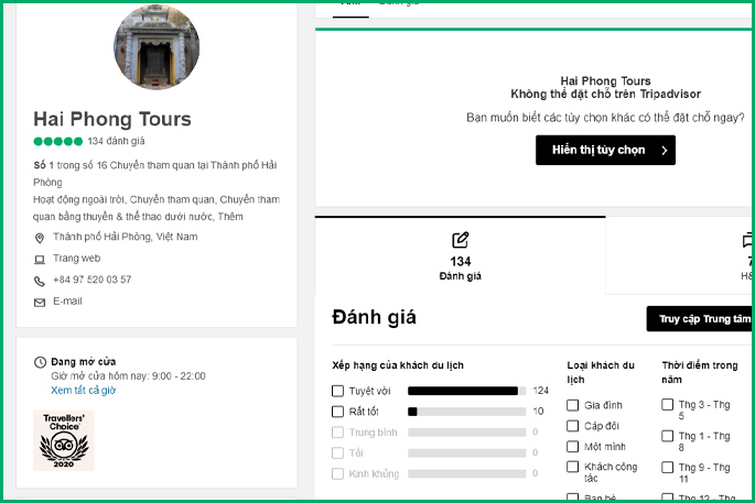 Một đại lý du lịch Hải Phòng nhận giải Travellers' Choice từ Tripadvisor - 1