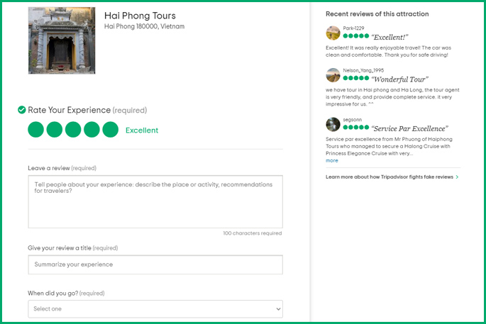 Một đại lý du lịch Hải Phòng nhận giải Travellers' Choice từ Tripadvisor - 2