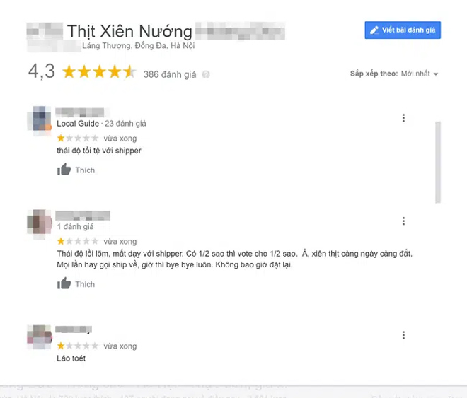 Chửi mắng shipper không mặc đồng phục do quá rét, quán nướng bị đánh giá 1 sao - 4