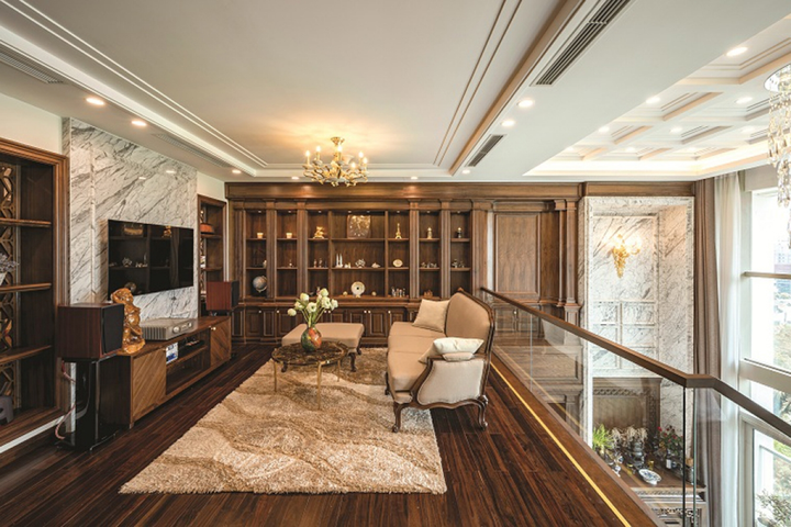 Ảnh: Căn hộ duplex ở Hà Nội đẹp sang trọng với phong cách tân cổ điển - 7