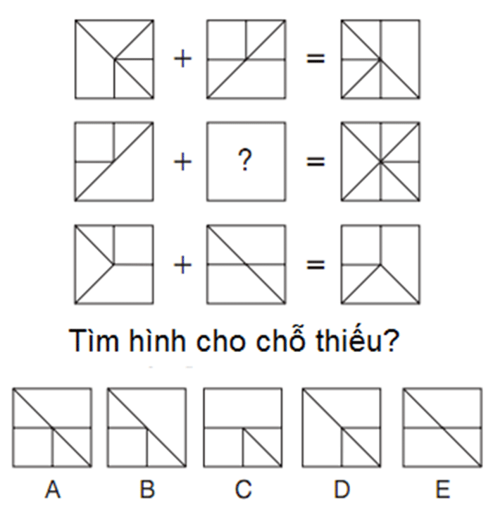 Tìm quy luật và điền hình còn thiếu vào ô vuông - 1