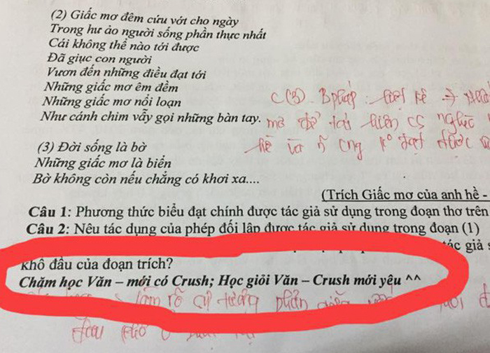 Cô giáo nhắn nhủ điều này ở đề kiểm tra Văn, ai nấy lập tức có động lực chăm học - 1