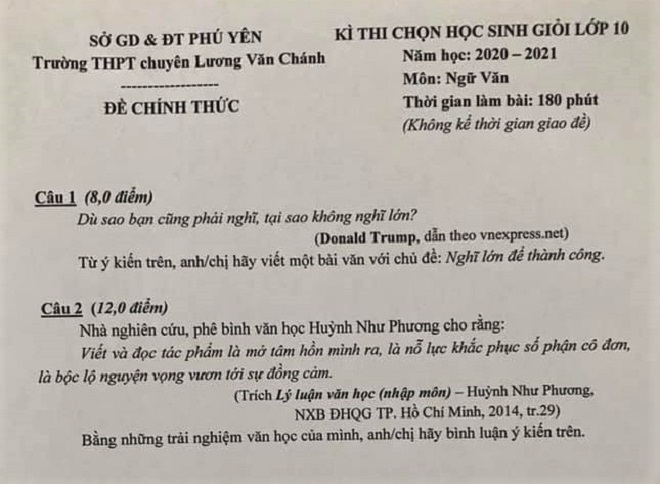 Đề thi Văn bàn 'mẹ chồng ngoại tình' và 'giúp bạn khóc' gây xôn xao - 2