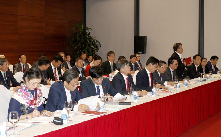 Ảnh: Đại biểu làm việc tại đoàn thảo luận các Văn kiện Đại hội XIII của Đảng - 13