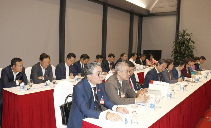 Ảnh: Đại biểu làm việc tại đoàn thảo luận các Văn kiện Đại hội XIII của Đảng - 5