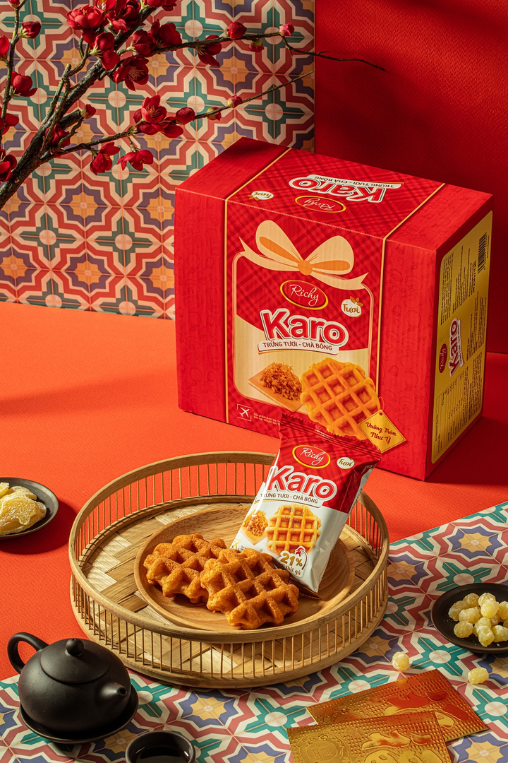 Tết vuông tròn, vẹn yêu thương cùng bánh Karo trứng tươi chà bông phiên bản Tết - 1