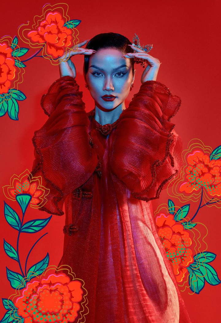 H'Hen Nie hoá thân mỹ nữ trong tranh Đông Hồ - 6