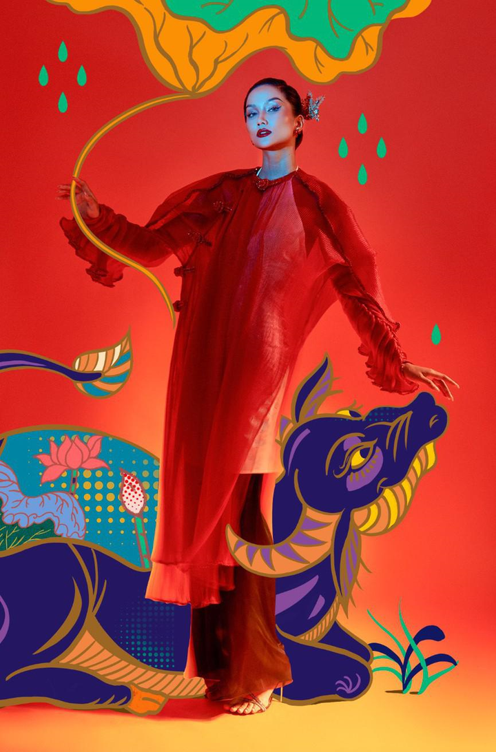 H'Hen Nie hoá thân mỹ nữ trong tranh Đông Hồ - 5