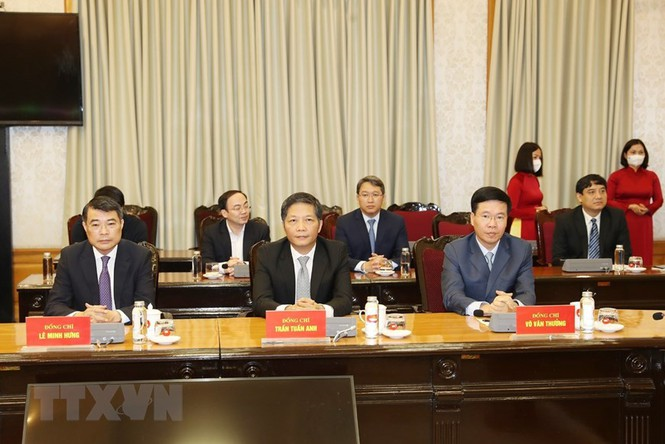 Hình ảnh lễ công bố quyết định phân công Ủy viên Bộ Chính trị - 3