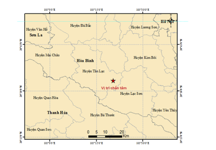 Động đất 2.8 độ ở Hòa Bình gây rung lắc nhẹ kèm tiếng động lớn - 1