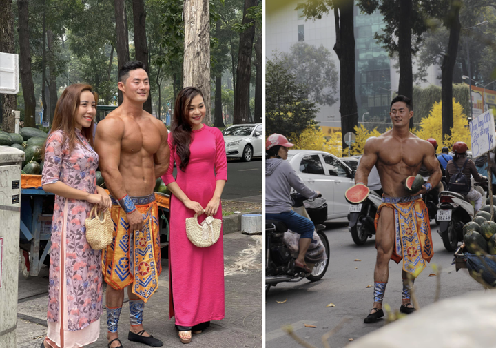 Sự thật về chàng trai thân hình 6 múi bán dưa hấu ở TP.HCM - 2