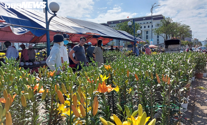 Chiều 30 Tết, người buôn hoa ở Đà Nẵng bán đổ bán tháo vì vắng khách mua - 2