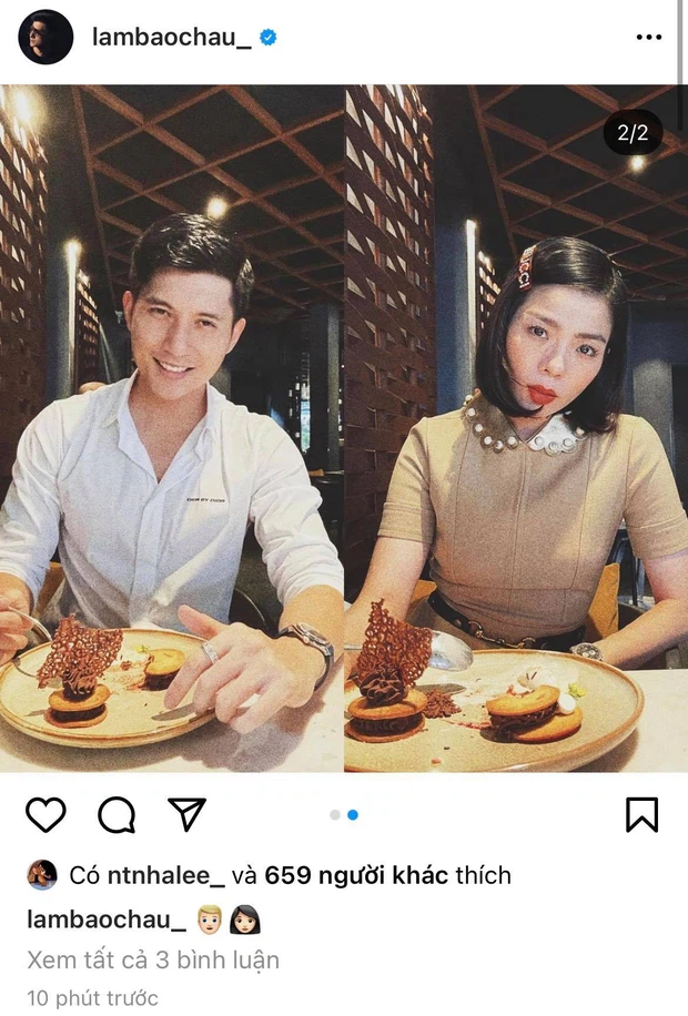 Lệ Quyên khoe ảnh tựa vai Lâm Bảo Châu lúc 0h ngày Valentine - 2