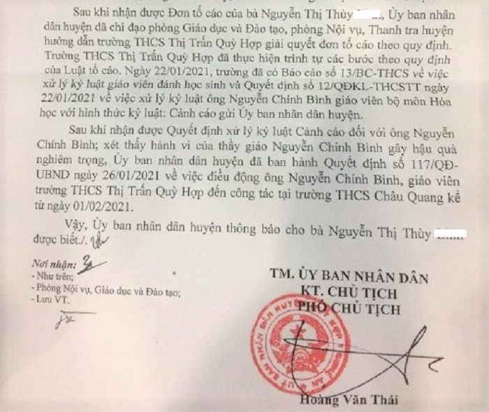 Tát học sinh lớp 9 không thuộc bài, thầy giáo bị kỷ luật cảnh cáo, chuyển trường - 1