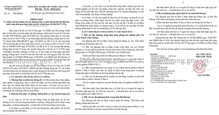 Những xe ô tô được hoạt động tại Hải Dương trong thời gian cách ly xã hội - 2