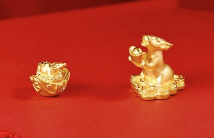 Con trâu bằng 20kg vàng ròng 'kéo' cả đàn trâu vàng đi rước Thần Tài - 2