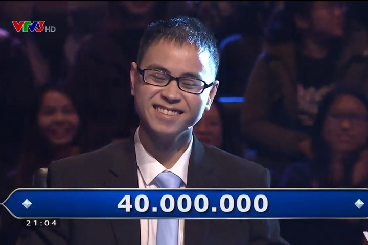 Quán quân Đường lên đỉnh Olympia giành 40 triệu đồng ở 'Ai là triệu phú' - 2