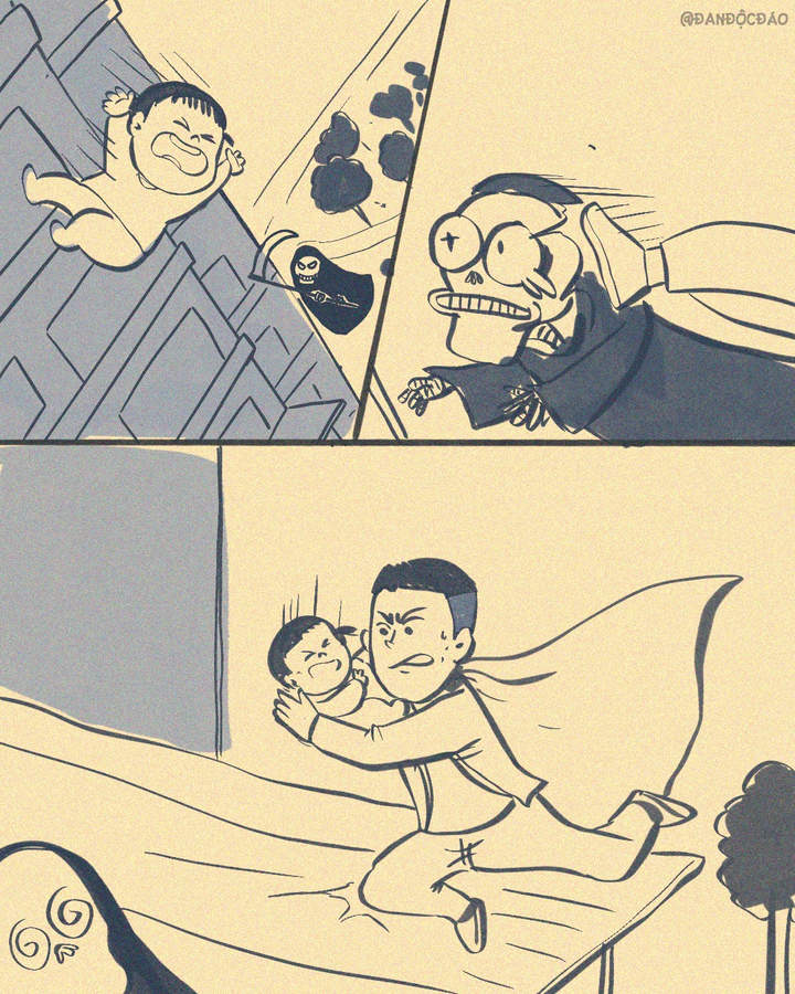 Dân mạng vẽ tranh tôn vinh người hùng cứu bé gái rơi từ tầng 13 - 1