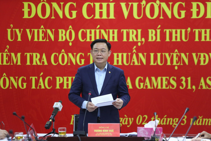 Bí thư Hà Nội Vương Đình Huệ kiểm tra công trình phục vụ SEA Games 31 - 1