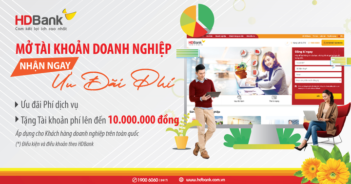 HDBank ưu đãi phí cho khách hàng mở tài khoản doanh nghiệp - 1