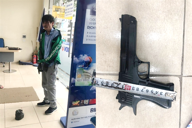 Khởi tố kẻ dùng mìn giả cướp Ngân hàng BIDV ở Hà Nội - 1