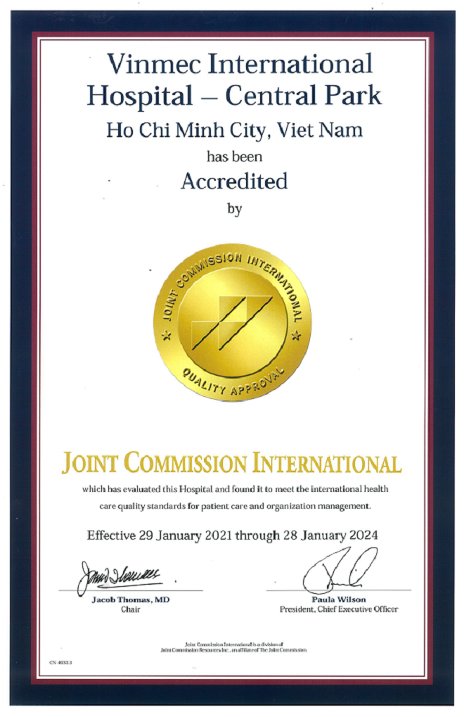 Bệnh viện Vinmec Central Park - TP.HCM nhận chứng chỉ quốc tế JCJ lần II - 1