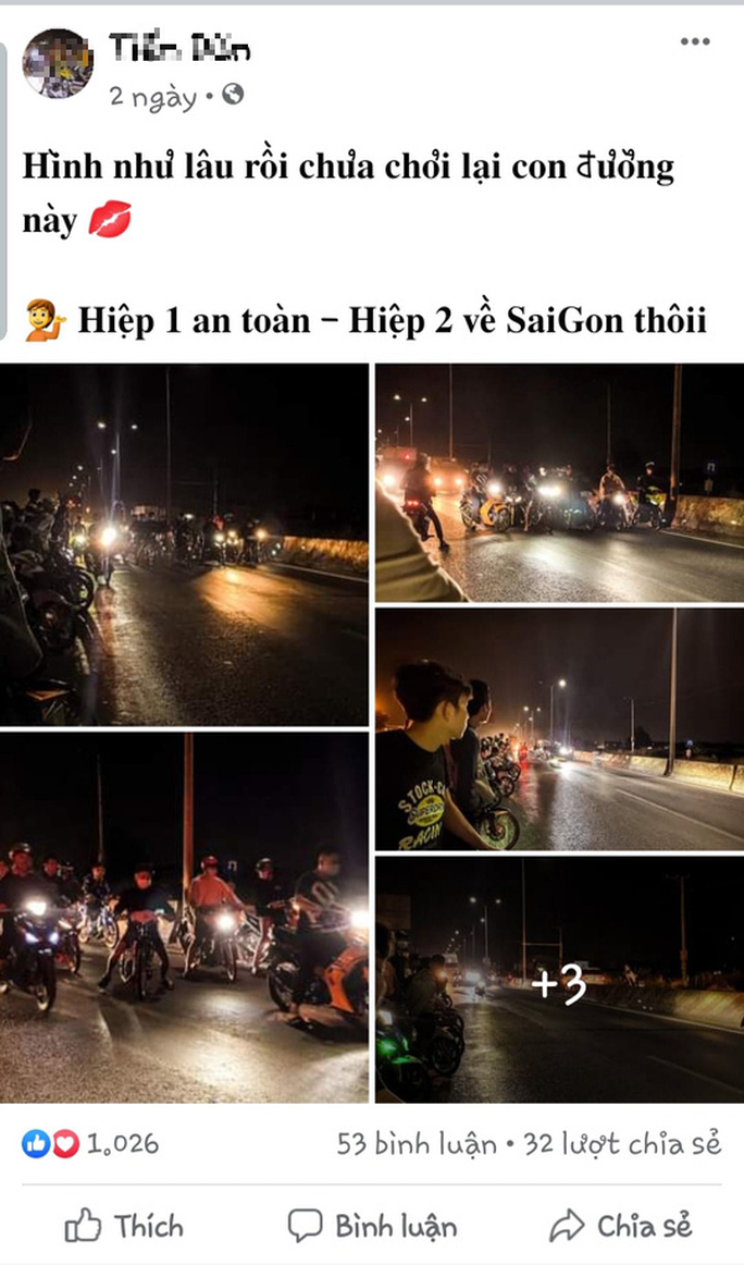 Lên facebook khoe chiến tích tổ chức chặn cao tốc làm đường đua - 2