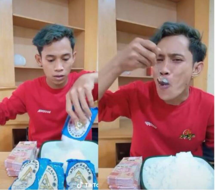 Tiktoker ăn 4 gói muối một lúc để nhận 46 triệu đồng tiền thưởng - 1