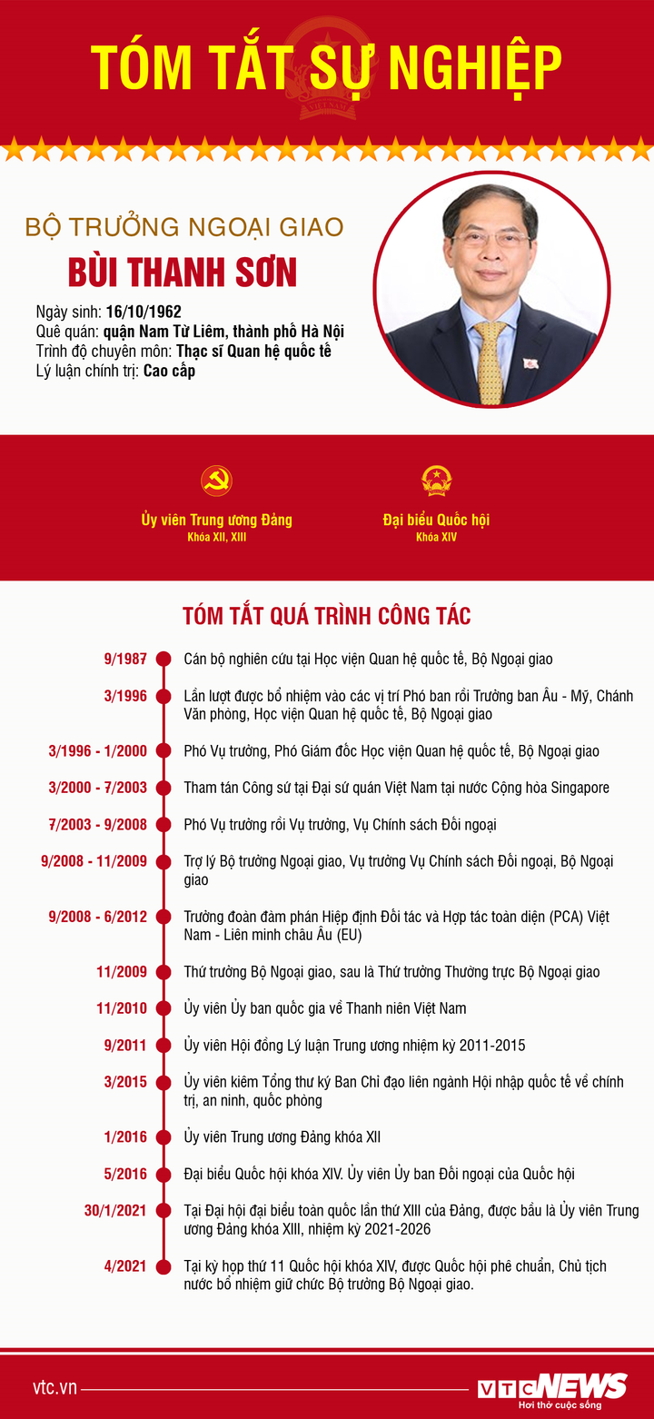 Infographic: Sự nghiệp Bộ trưởng Ngoại giao Bùi Thanh Sơn - 1