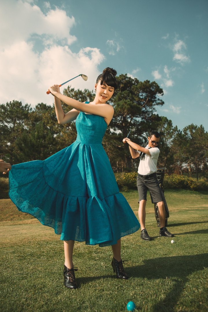 Mỹ Ngọc Bolero khoe ảnh cưới tại sân golf - 8